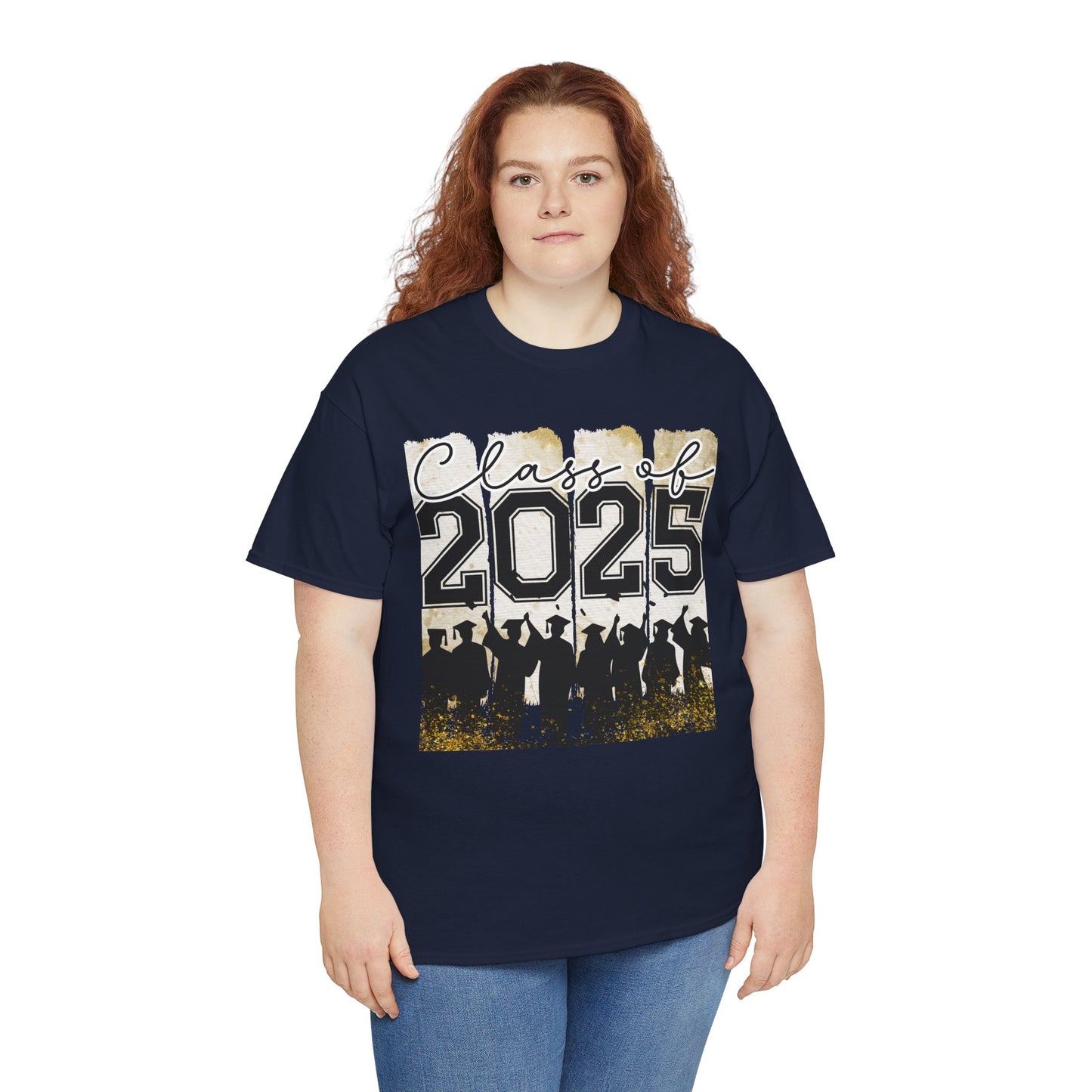 Gildan Garment Dyed Class of 2025 Graduation Tee - Unisex Heavy Cotton Shirt Your Choice Colors & Sizes