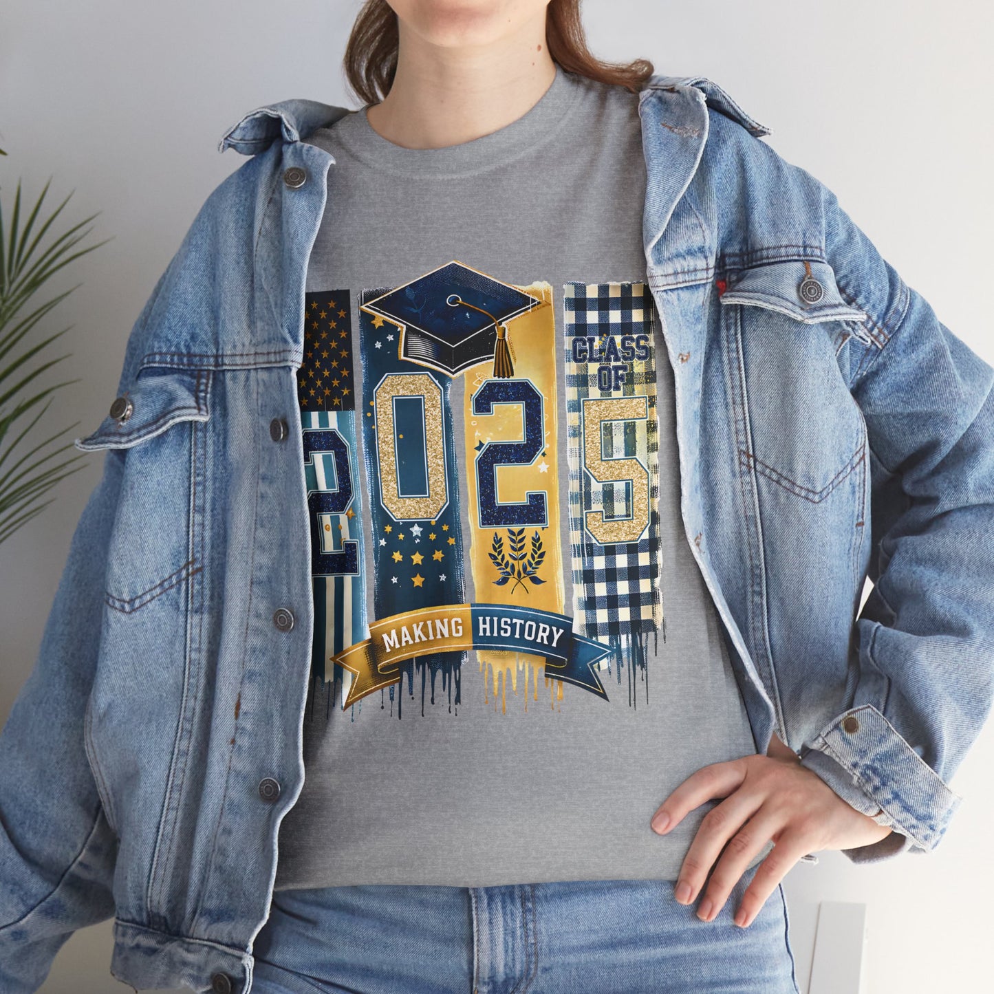 Gildan Graduation 2025 Heavy Cotton Tee - Making History Unisex Shirt Unisex Available in Asst. Sizes & Colors