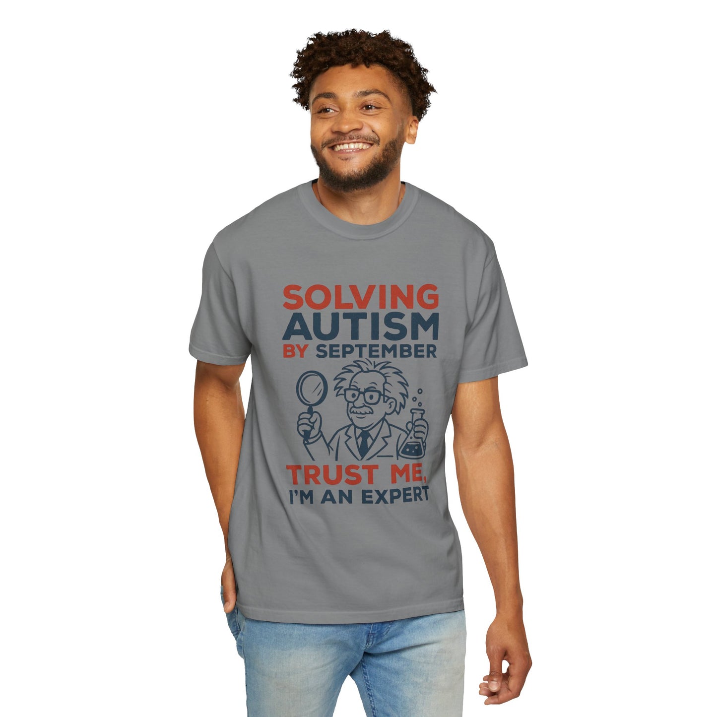 Comfort Colors Unisex Garment-Dyed T-Shirt - "Solving Autism by September" - Expert Design