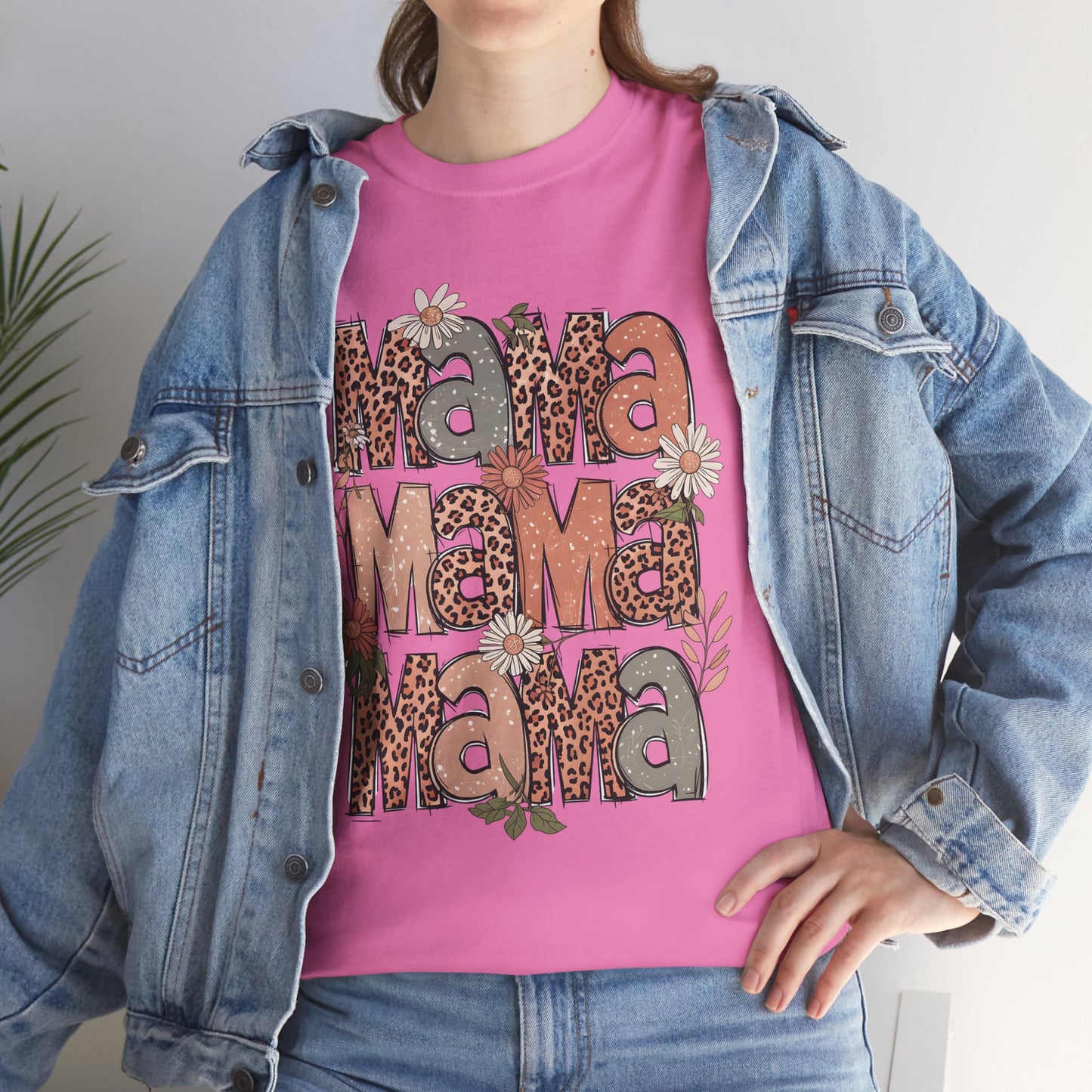 Floral Mama Unisex Heavy Cotton Tee - Perfect Gift for Moms!