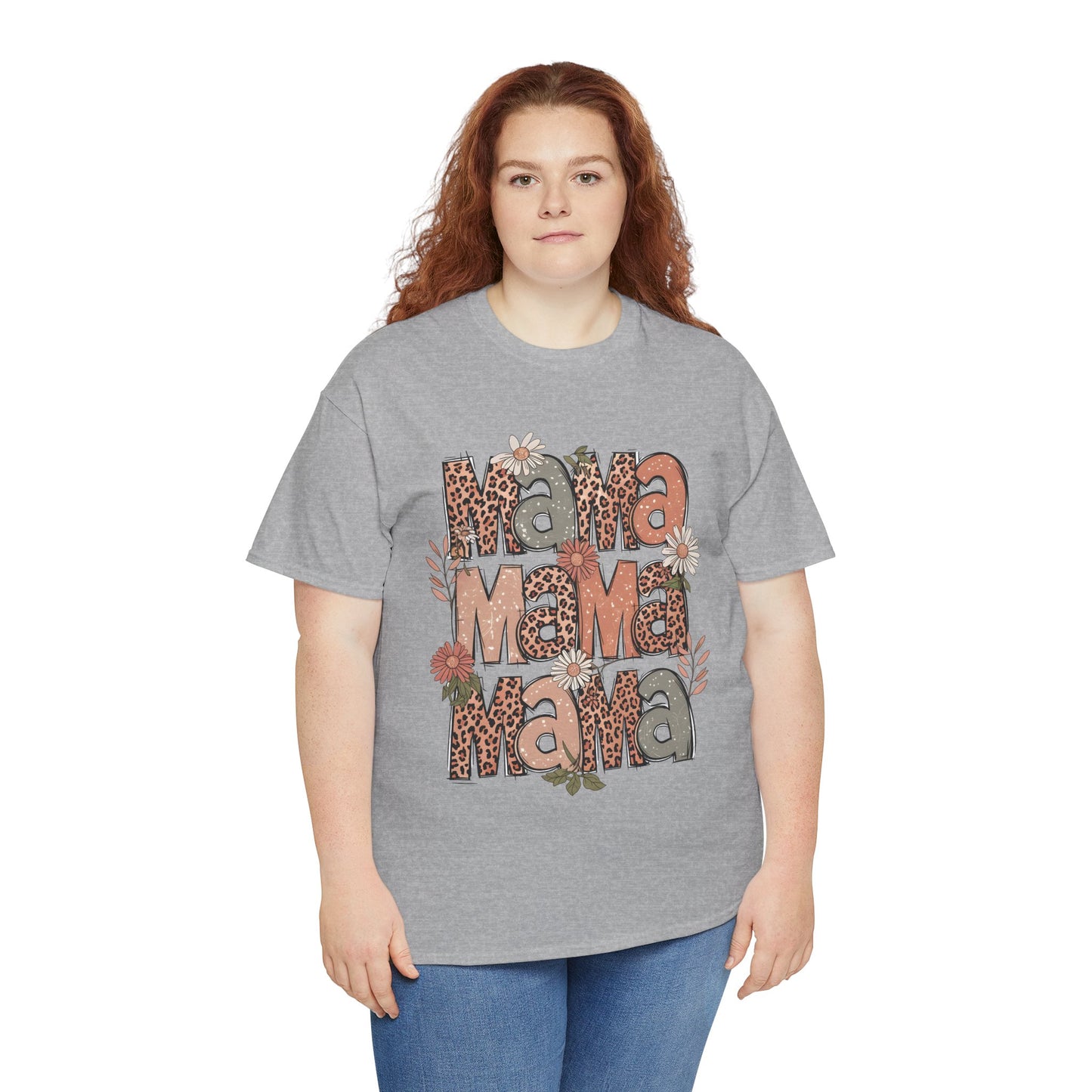 Floral Mama Unisex Heavy Cotton Tee - Perfect Gift for Moms!