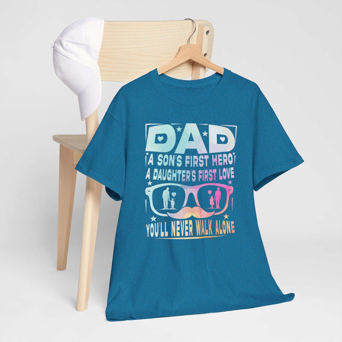 Gildan 5000 Dad Hero T-Shirt - Father's Day Gift - Heavy Cotton Tee Asst. Colors & Sizes