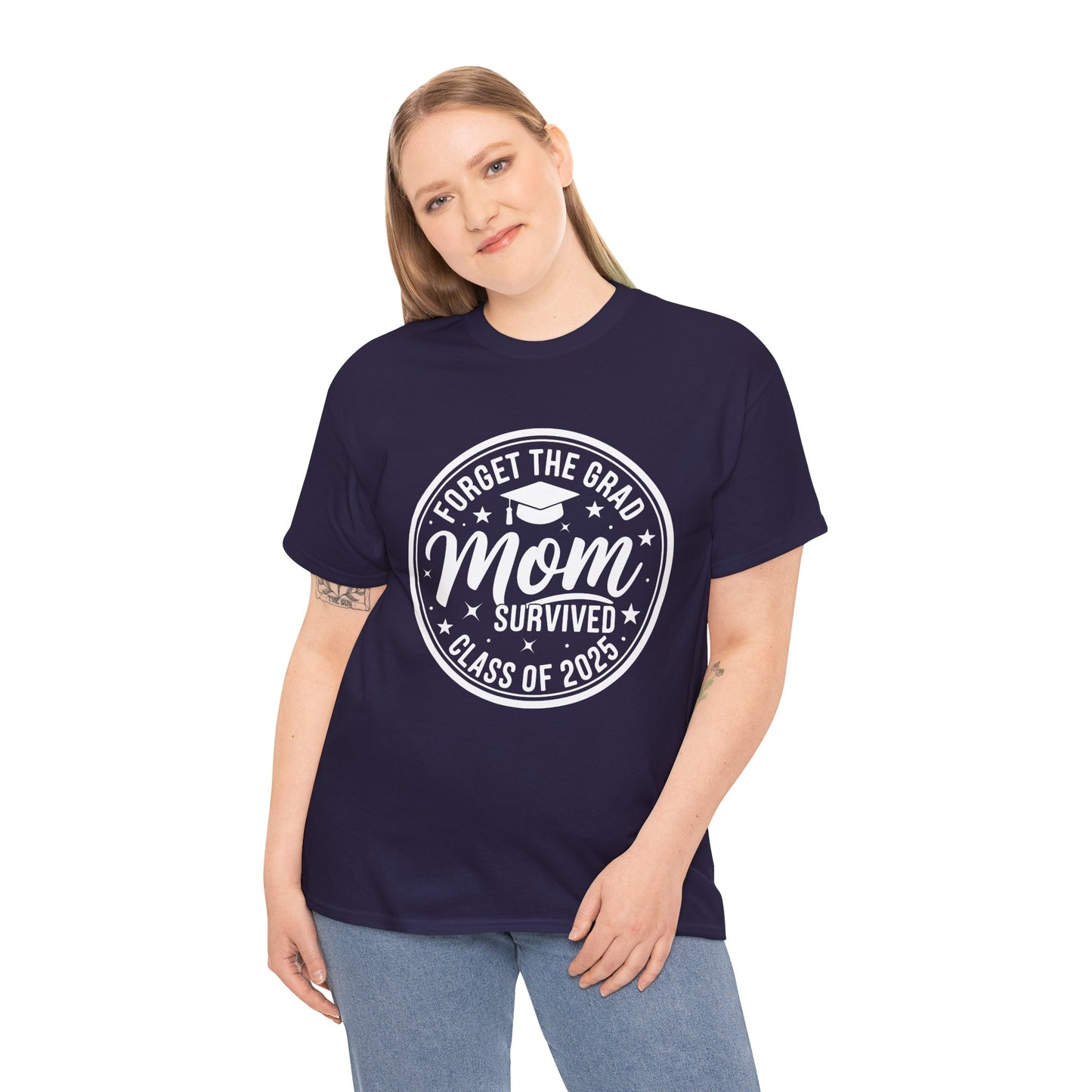 Gildan Comfortable Unisex Heavy Cotton Tee -"Forget the Grad, Mom..." Great gift for Graduation Asst. Sizes & Colors