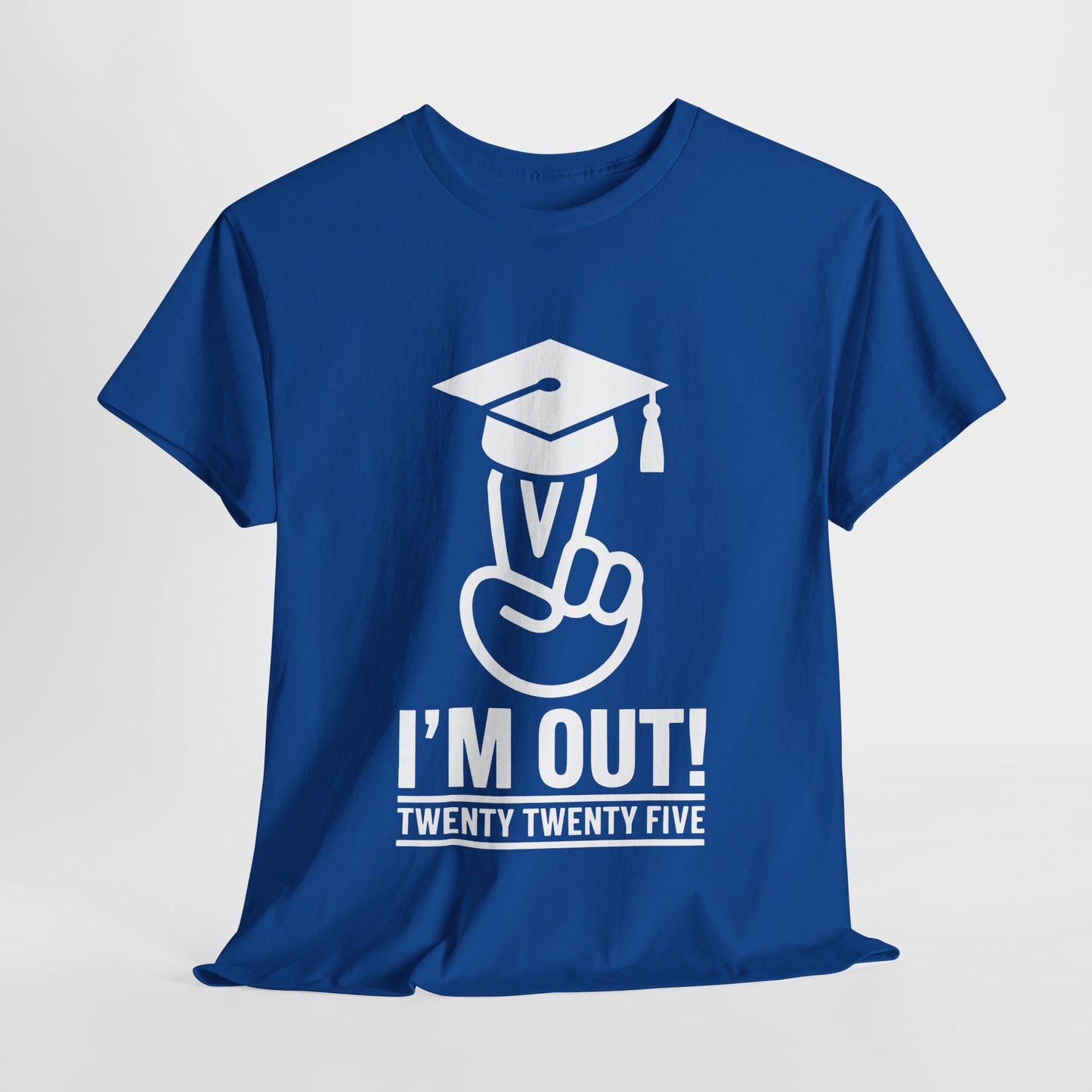 Graduation Celebration Unisex Heavy Cotton Tee - "I'M OUT!" 2025