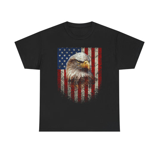 Bald Eagle American Flag T-Shirt | Patriotic Eagle Tee