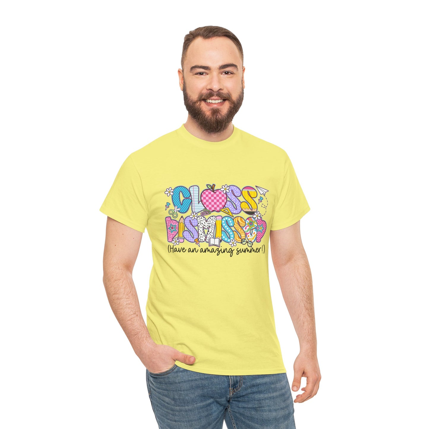 Gildan Garment-Dyed Summer Vibes Unisex Heavy Cotton Tee - "Class Dismissed!" Asst. Colors & Sizes
