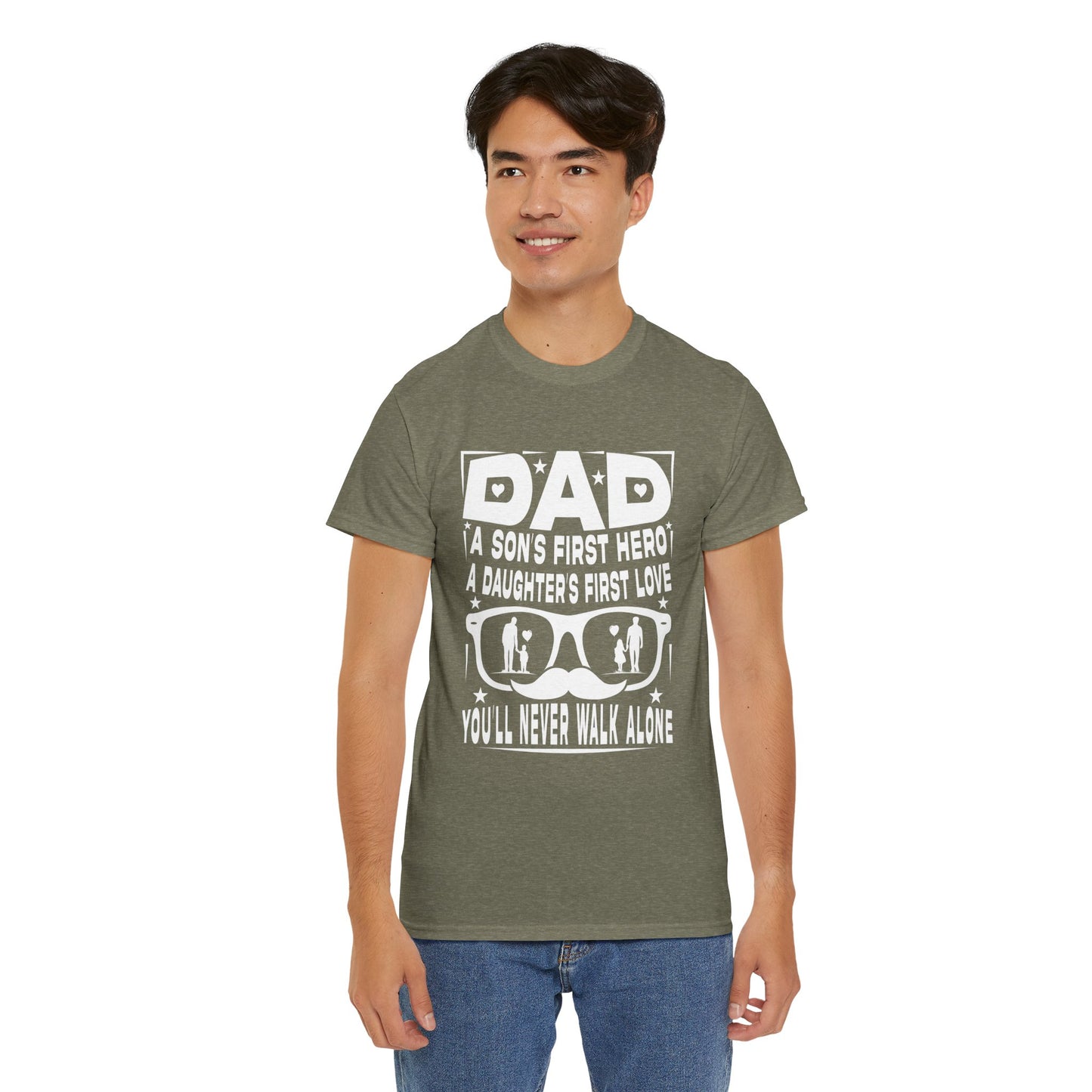 Dad Hero Unisex Heavy Cotton Tee - Perfect Gift for Father's Day