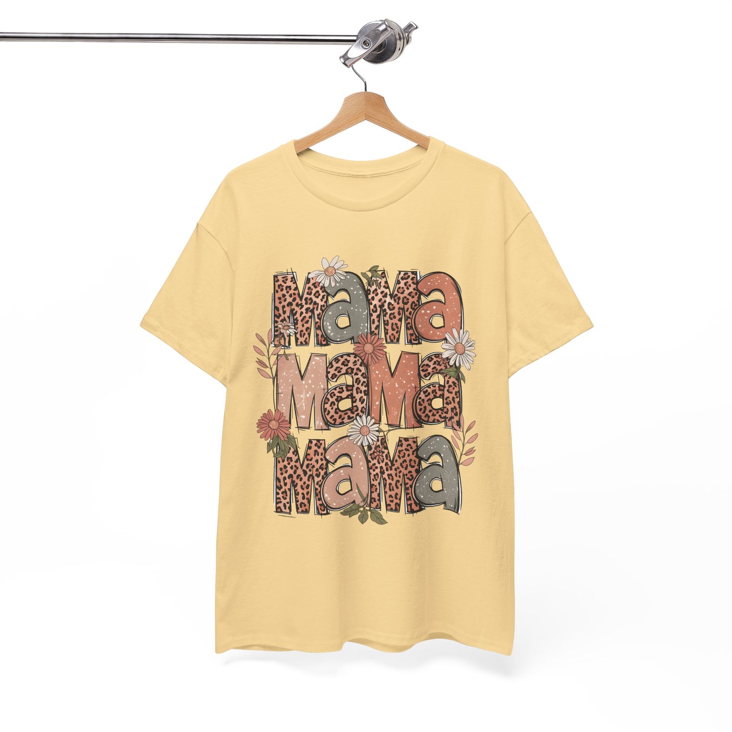 Floral Mama Unisex Heavy Cotton Tee - Perfect Gift for Moms!