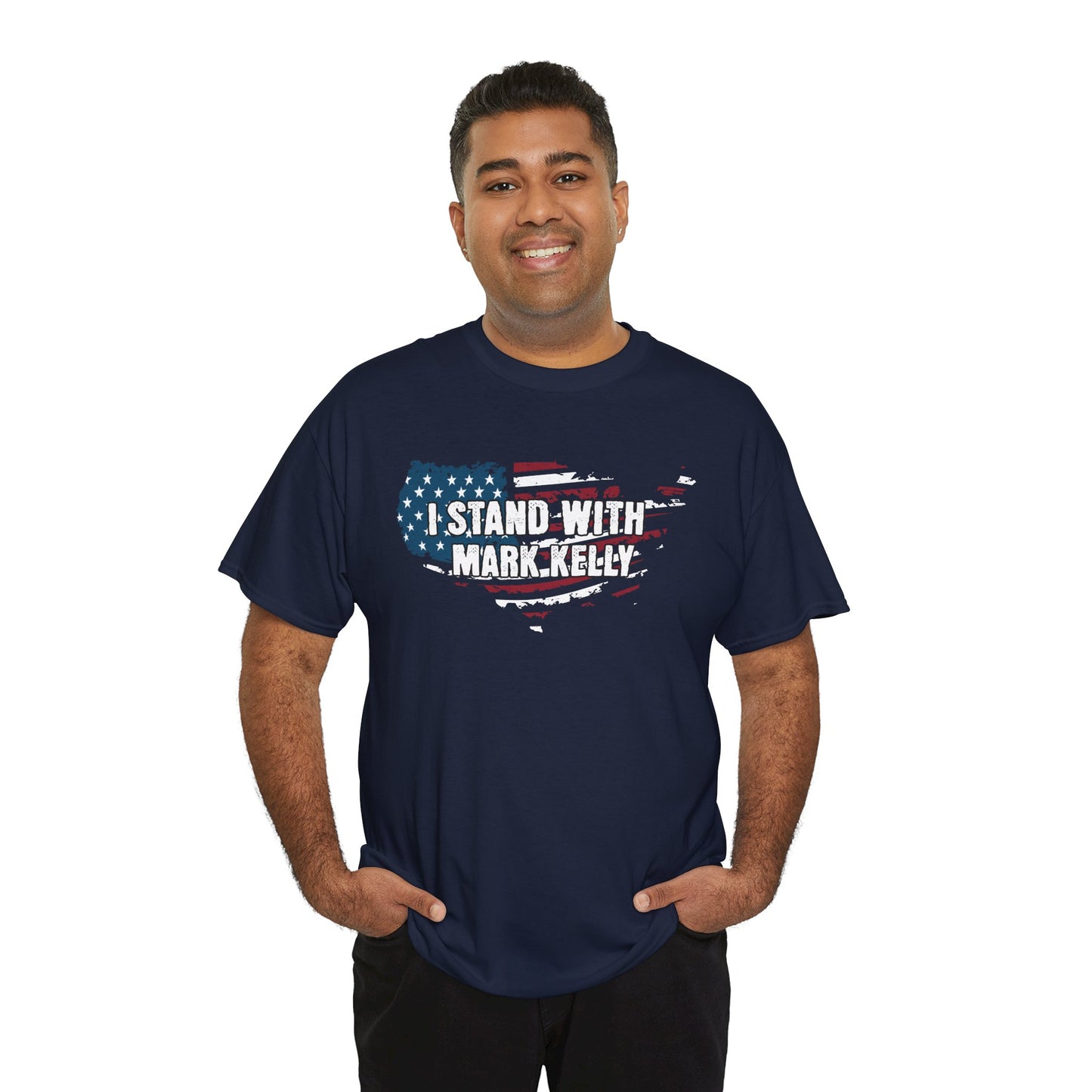 I Stand With Mark Kelly American Flag Design