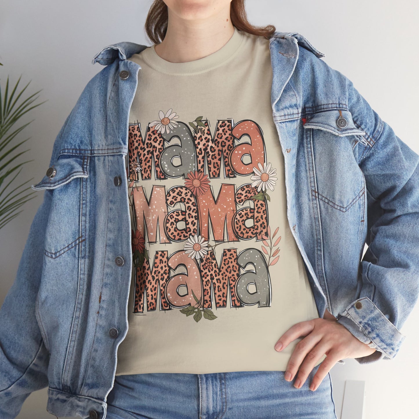 Floral Mama Unisex Heavy Cotton Tee - Perfect Gift for Moms!
