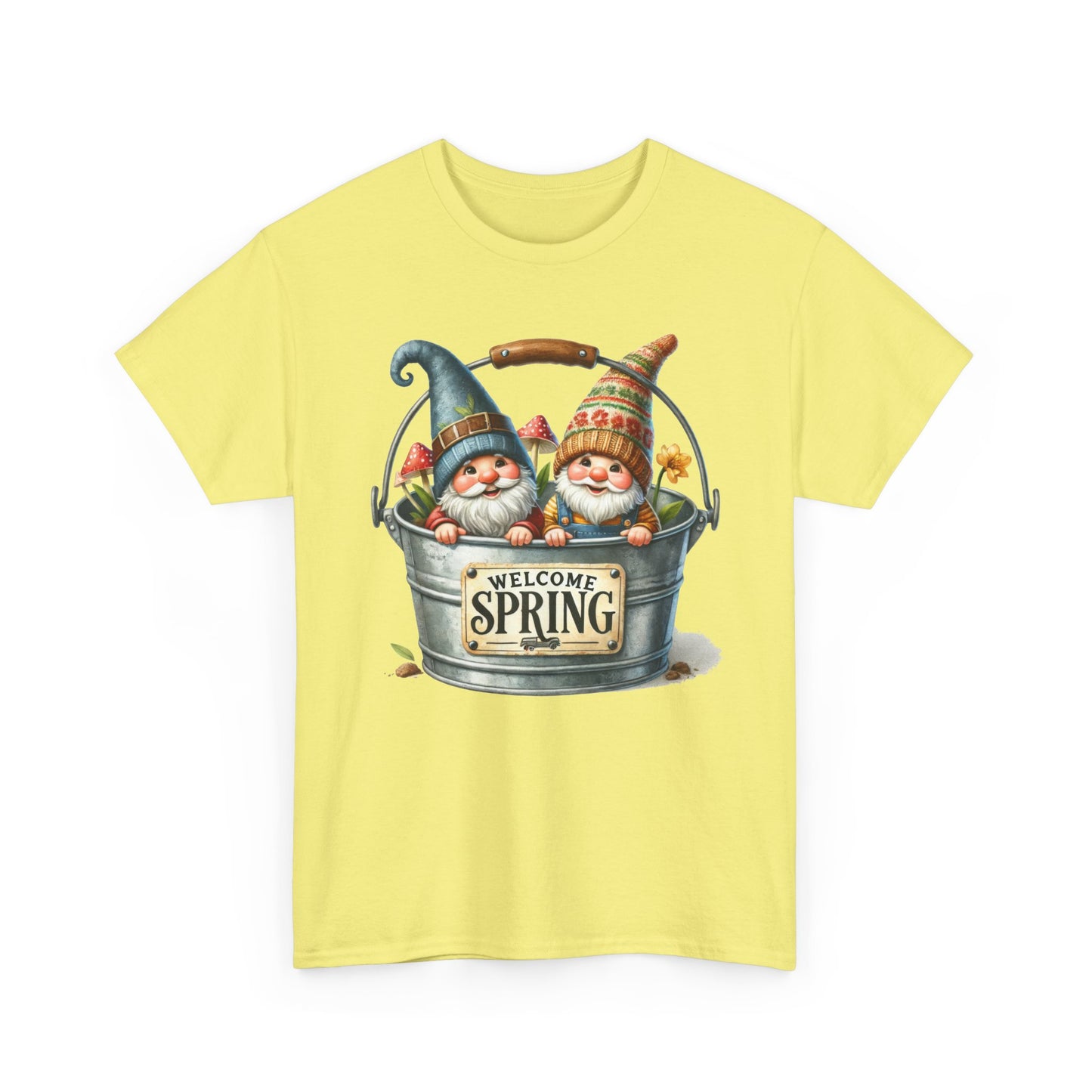 Welcome Spring Graphic Tee - Unisex Heavy Cotton Tee for Seasonal Celebrations