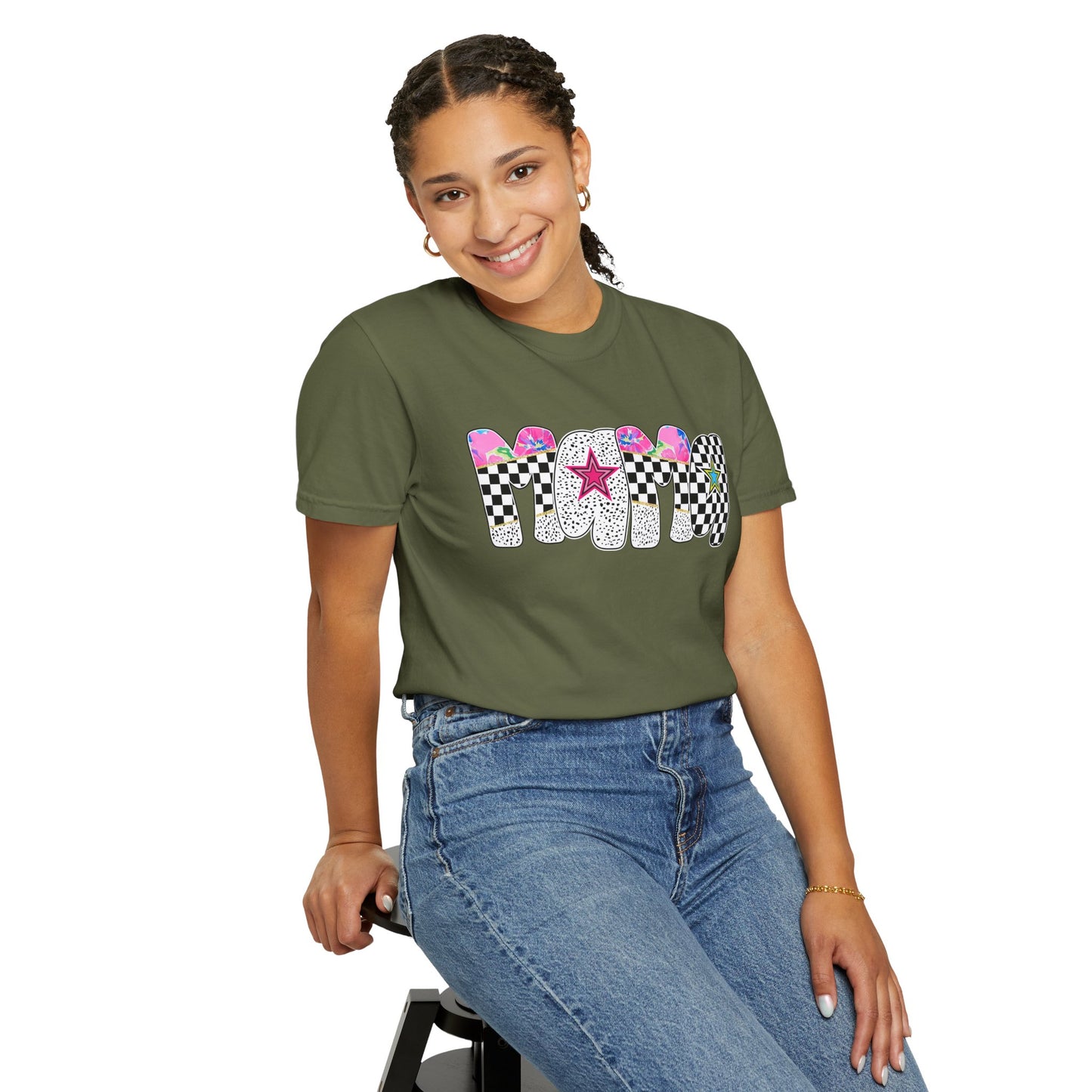 Comfort Colors Retro Vibe Mother's Day T-Shirt with Star Design Asst. Colors & Sizes