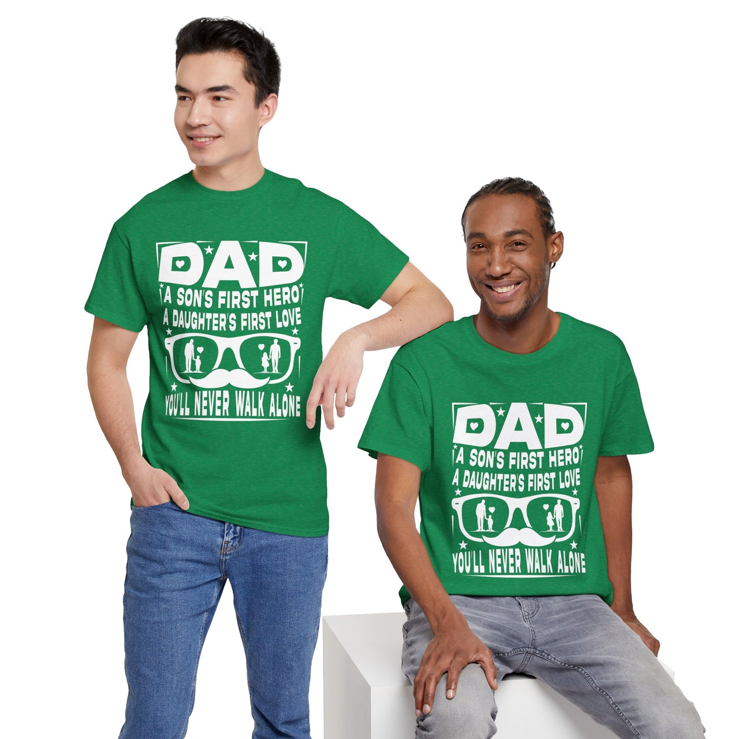 Dad Hero Unisex Heavy Cotton Tee - Perfect Gift for Father's Day