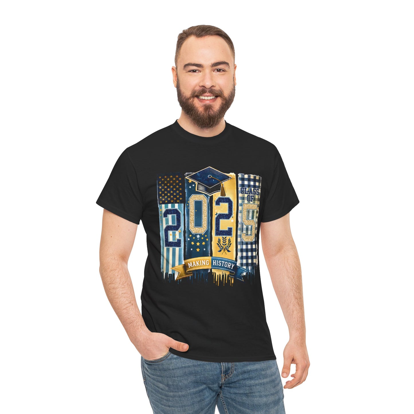 Gildan Graduation 2025 Heavy Cotton Tee - Making History Unisex Shirt Unisex Available in Asst. Sizes & Colors