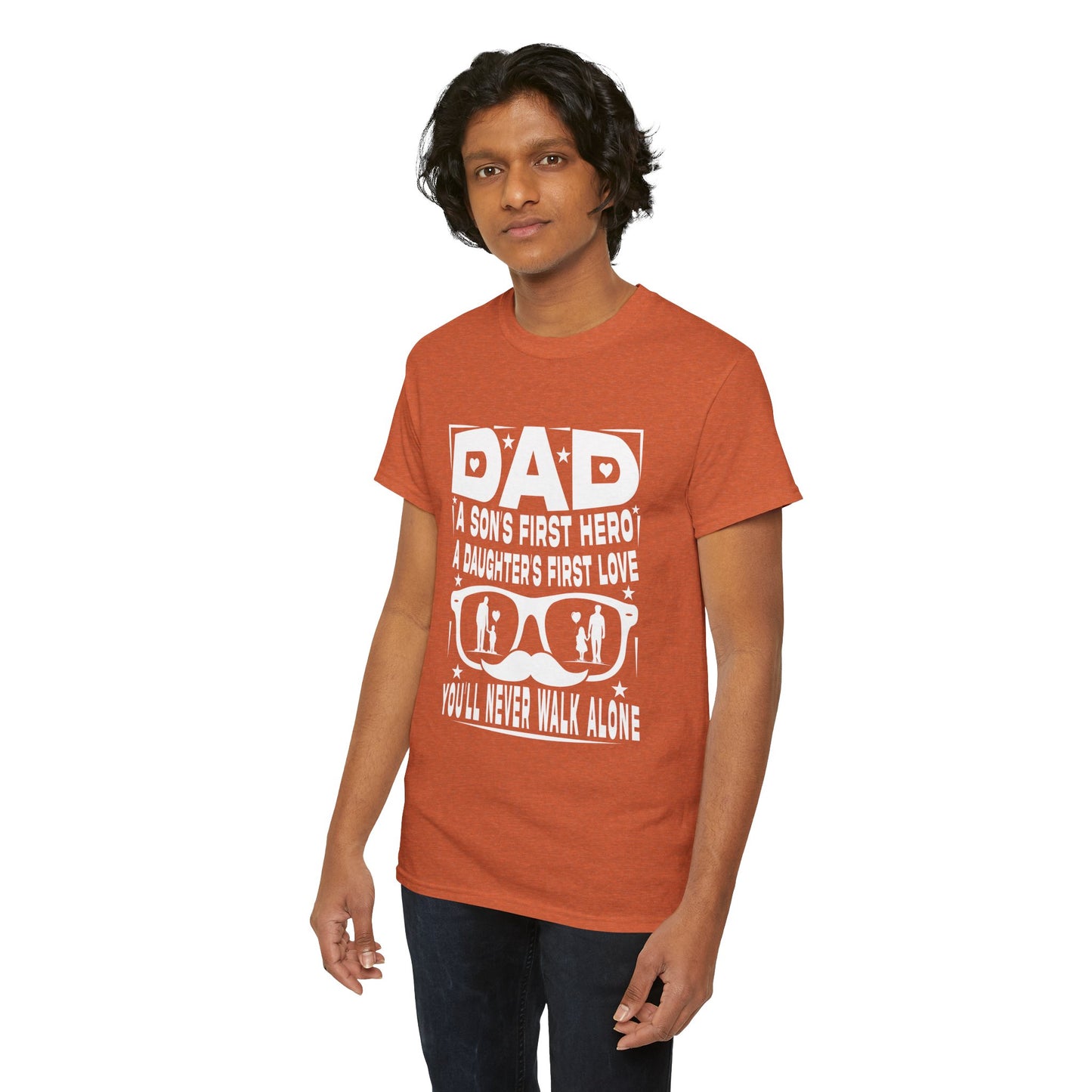 Dad Hero Unisex Heavy Cotton Tee - Perfect Gift for Father's Day