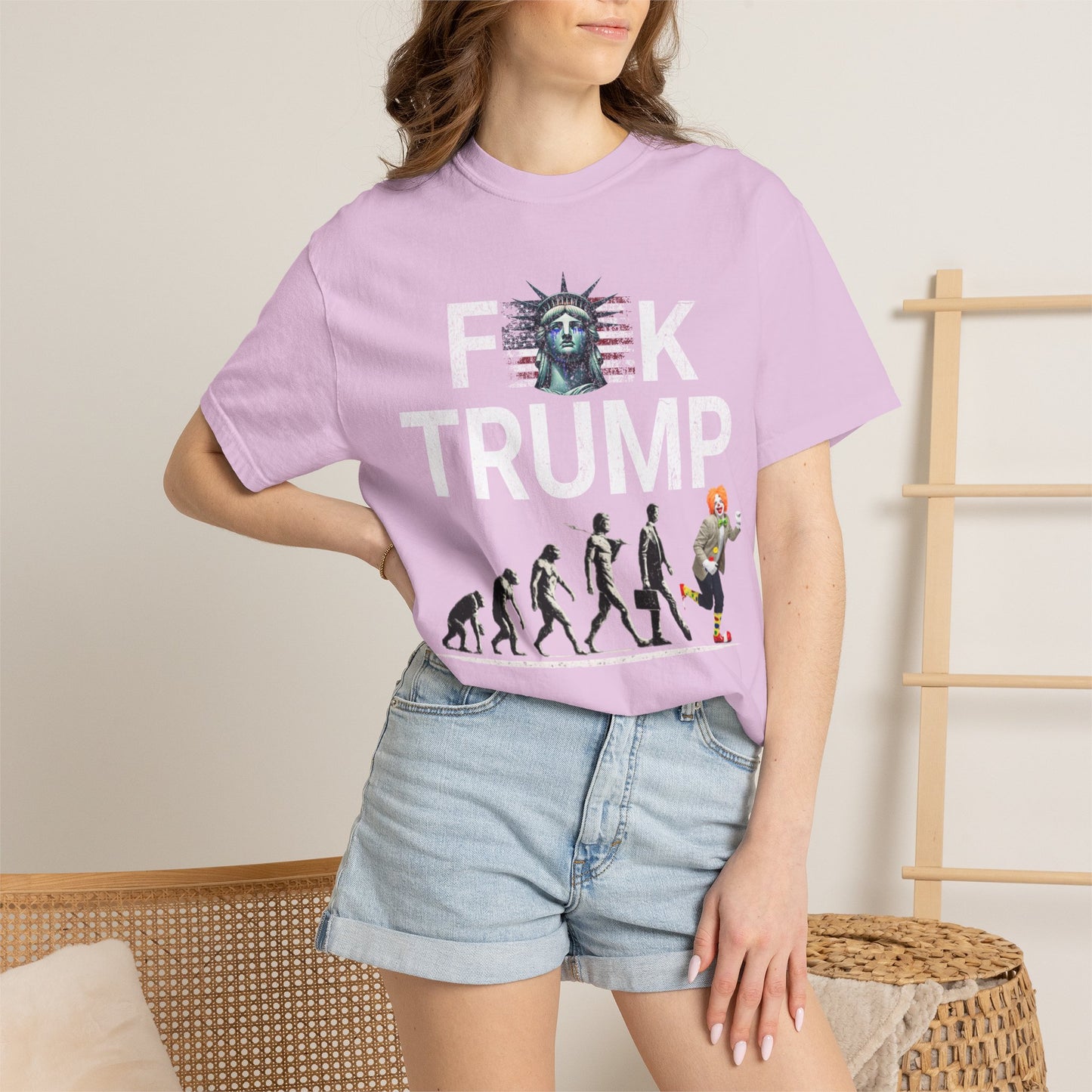 Political Satire Evolution Tee – Anti Trump Graphic Shirt –Graphic Tee- Political Satire Comfort Colors 1717