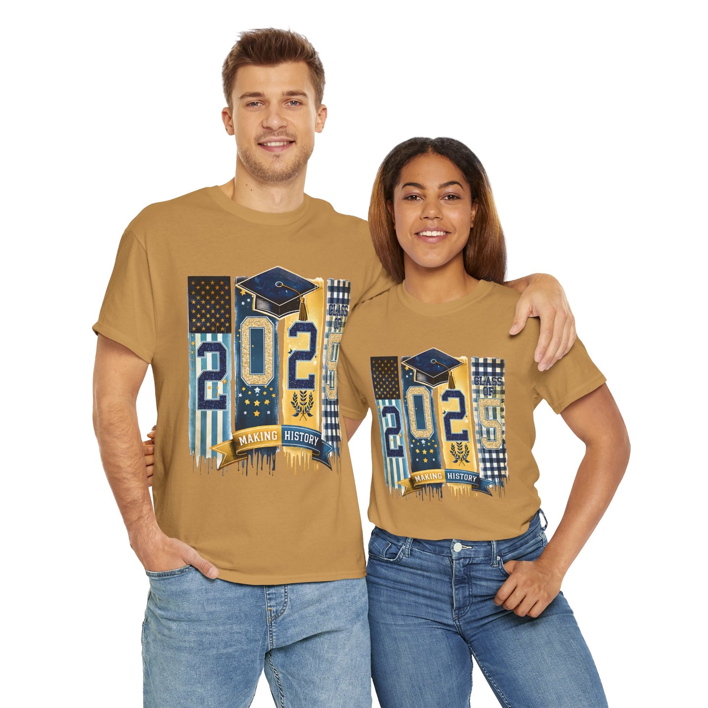 Gildan Graduation 2025 Heavy Cotton Tee - Making History Unisex Shirt Unisex Available in Asst. Sizes & Colors