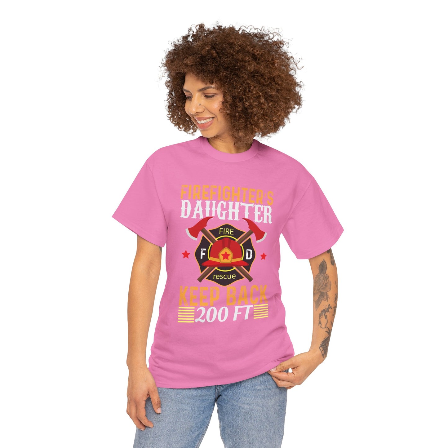 Firefighter's Daughter Keep Back 200 FT Tee